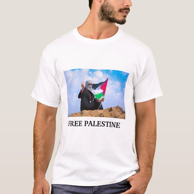 FRI PALESTINA T-FARTYG T SHIRT (Framsida)