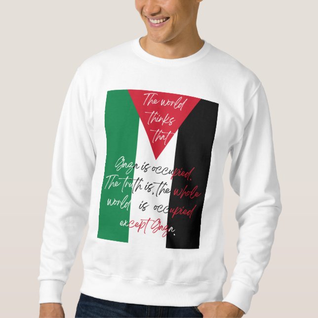 Fri Palestina T-shirt - Spara Gaza Sweatshirt (Framsida)