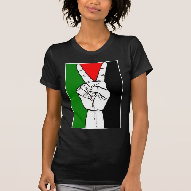 Fri Palestina T-tröja T Shirt (Framsida)