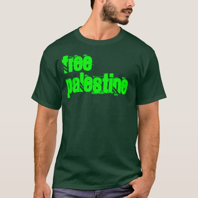 Fri Palestina T-tröja T-shirt (Framsida)