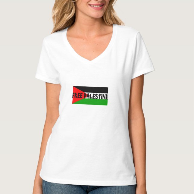 FRI PALESTINA T-TRÖJA T SHIRT (Framsida)