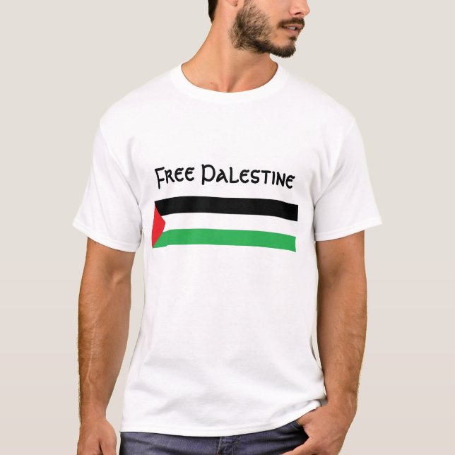 Fri Palestina T-tröja Tee Shirt (Framsida)