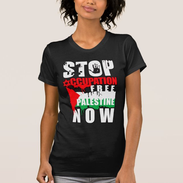 Fri Palestina T-tröja Tee Shirt (Framsida)