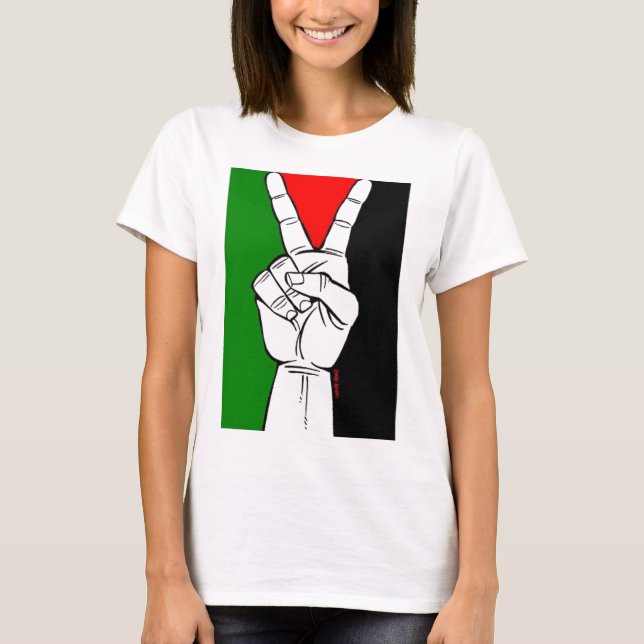 Fri Palestina Tshirt (för kvinnor) Tee Shirt (Framsida)