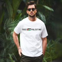 FRI PALESTINA vit t-shirt för människa