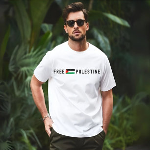 FRI PALESTINA vit t-shirt för människa