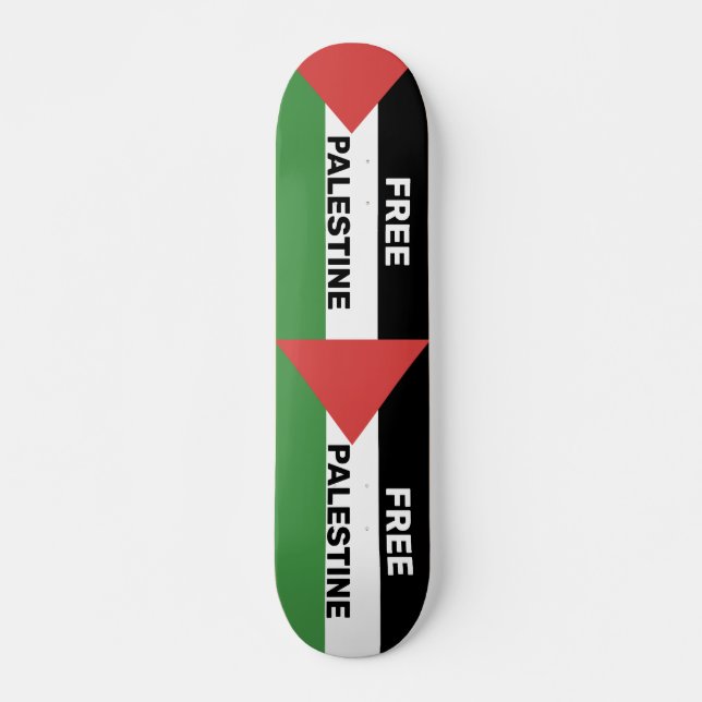 FRI PALESTINE FLAGGA RED BLACK GRÖNT WHITE MINI SKATEBOARD BRÄDA 18,5 CM (Framsida)