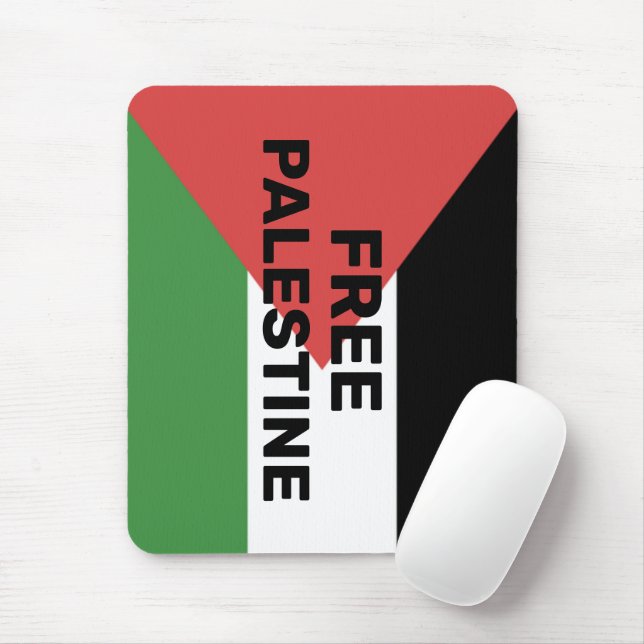 FRI PALESTINE FLAGGA RED BLACK GRÖNT WHITE MUSMATTA (Med mus)
