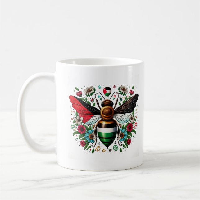 FRI PALESTINE T-shirt Kaffemugg (Vänster)