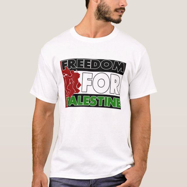 fri palestine t-skjorta tee (Framsida)