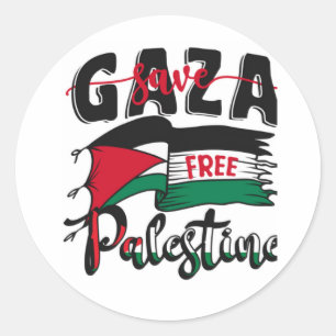 Fri palestinier runt klistermärke