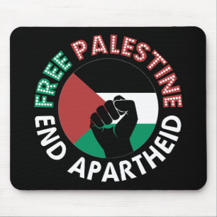 Fri palestinier - slut på apartheid-Flagga, svart Musmatta