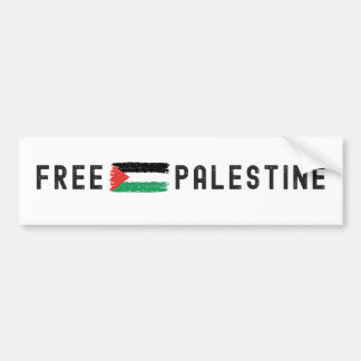 FRI PALESTINJE vit Bildekal