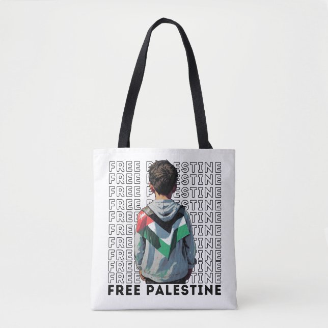 FRI PALESTINJE vit Tygkasse (Framsida)