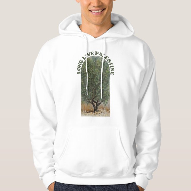 FRI PALESTINOLIVE TRÄD LONG LEVE PALESTINE HOODIE (Framsida)