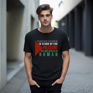 Fri PALESTINS svarta t-shirt för människa