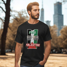 Fri PALESTINS svarta t-shirt för människa