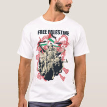Fri palestinsk Flagga Arabiskt stöd T-Shirt