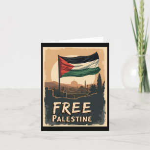 Fri palestinsk Flagga med Golden Palett Kort