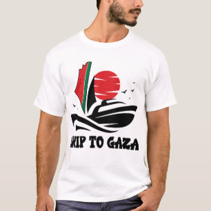 Fri palestinsk Frakt till Gaza Madleen Boat T Shirt