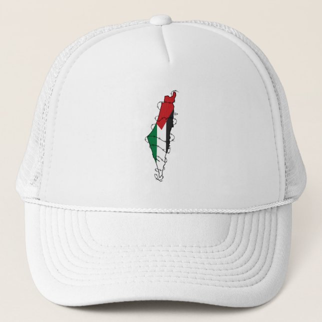 Fri palestinsk frihet, Barbed Wire Karta palestins Keps (Framsida)