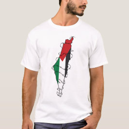 Fri palestinsk frihet, Barbed Wire Karta palestins T Shirt