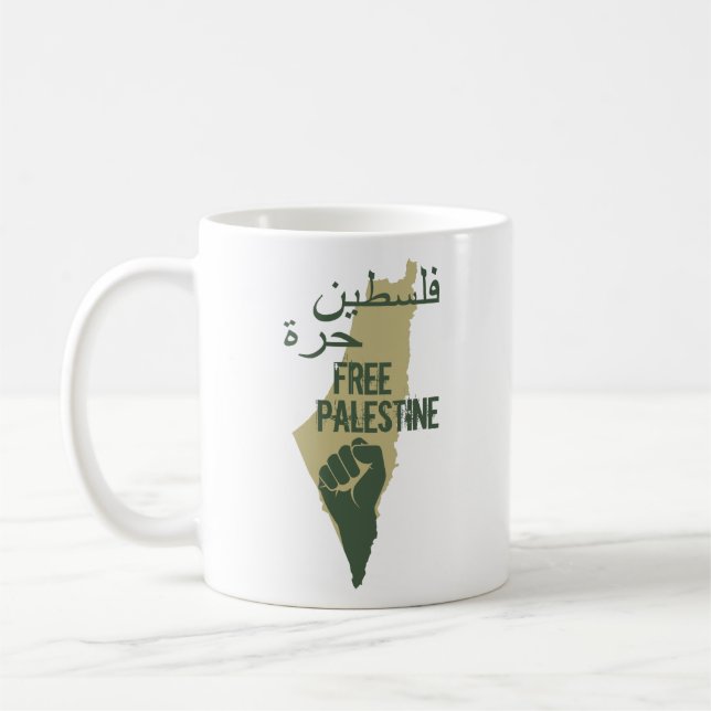 fri palestinsk frihet för palestinier kaffemugg (Vänster)
