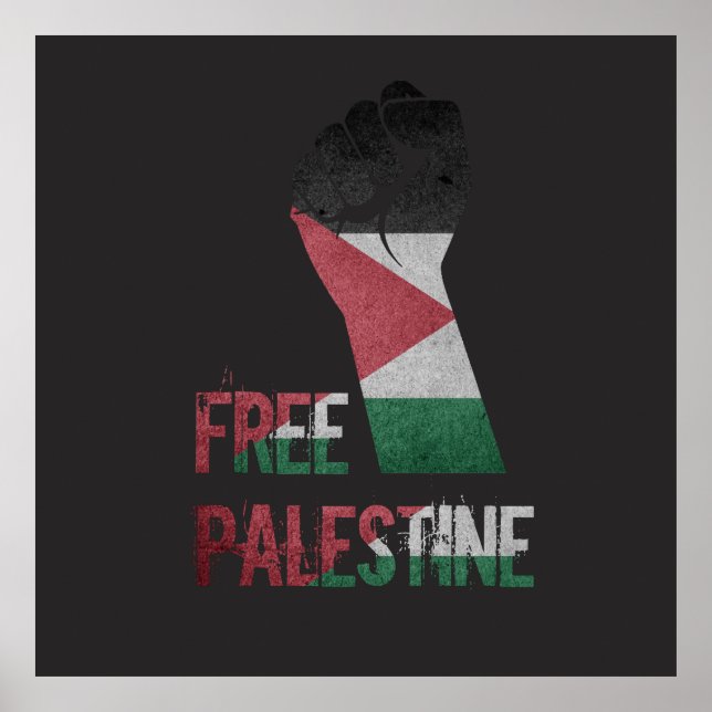 fri palestinsk frihet för palestinier poster (Framsidan)