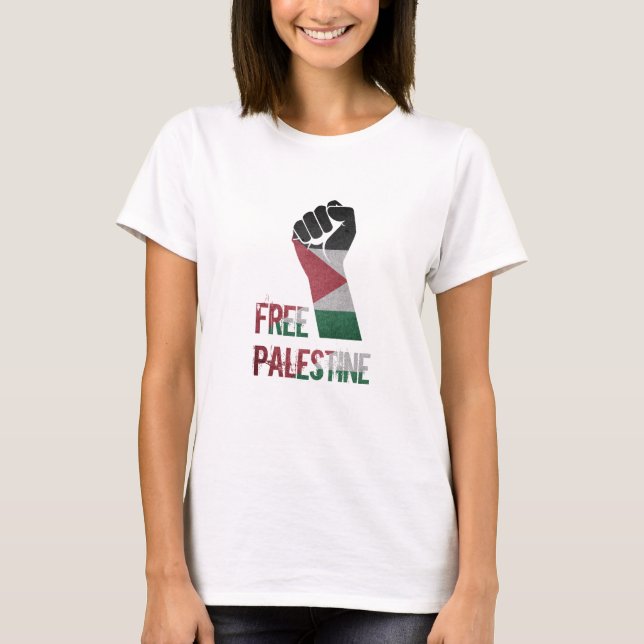 fri palestinsk frihet för palestinier t shirt (Framsida)