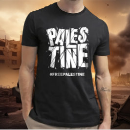 Fri palestinsk-krackad typografi t shirt