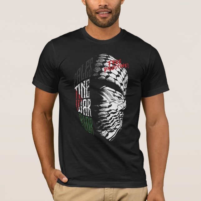 Fri palestinsk "Palestinaswarrior" t-shirt (Framsida)