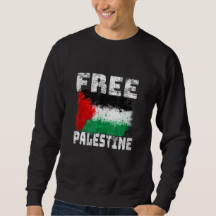 Fri palestinsk-palestinska Flagga Lång Ärmad Tröja