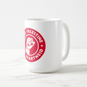 Fri palestinsk slutapartheid kaffemugg