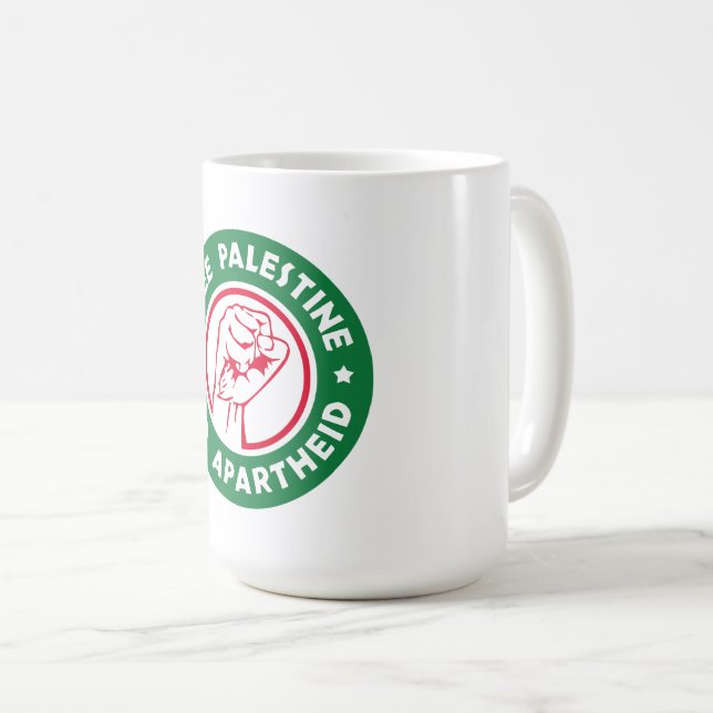 Fri palestinsk slutapartheid kaffemugg (Framsida höger)