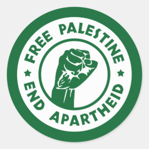 Fri palestinsk slutapartheid runt klistermärke