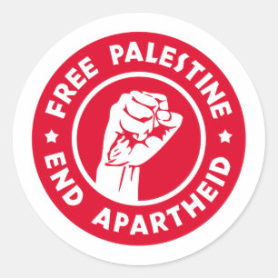 Fri palestinsk slutapartheid runt klistermärke