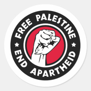 Fri palestinsk slutapartheid runt klistermärke