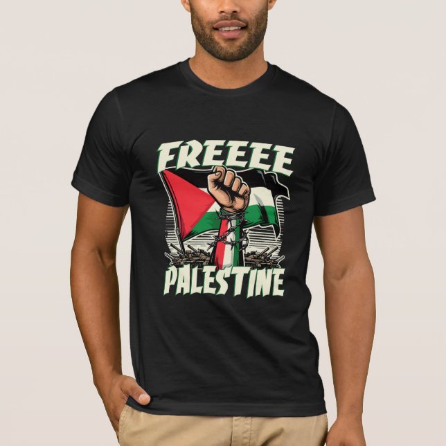 Fri palestinsk T-shirt design 2024 (Framsida)