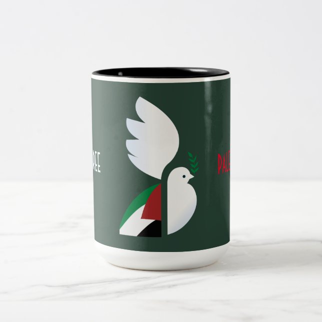 Fri palestinsk tvåtonskafett Mugg - ProPalestine (Center)