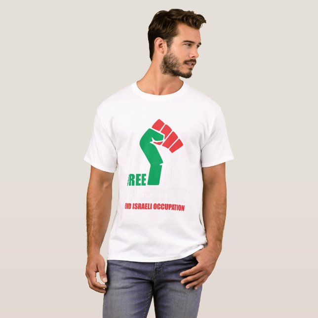 Fri palestinsk upphörande av israelisk ockupation  t shirt (Hel framsida)