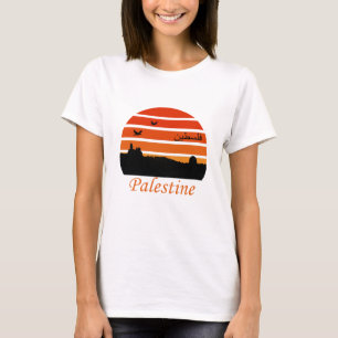 fri palestinska vintagen sunset t shirt