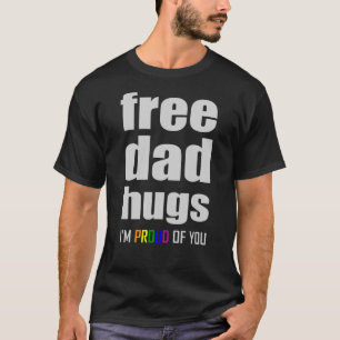 FRI PAPPA HUGS HBT-Pride Månad HGBTQ Rainbow Flag T Shirt
