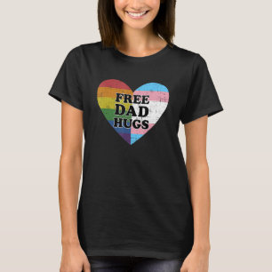 Fri pappa med regnbåge och transgena flagga t shirt