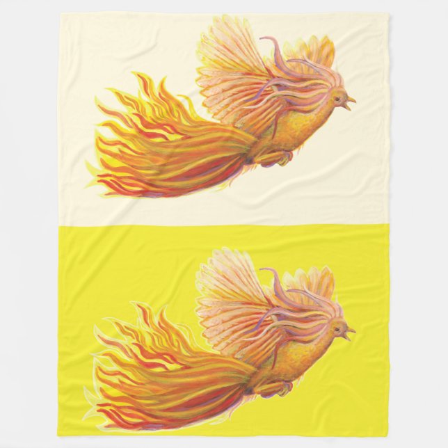 Fri Phoenix Bird Stigning Fleecefilt (Framsidan)