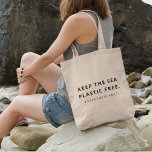 Fri plastfilm | Räddat planeten havsförorening Tygkasse<br><div class="desc">Enkelt,  snyggt "Behålla the sea Plastfree" och "#savetheplanet"-anpassningsbar citerar konstdesign i modern minimalistisk typografi. Perfektens gåva eller tillbehör för att öka medvetenheten om miljöfrågor. #Miljö #hållbarhet #klimatbyte #miljövänlig #savetheplanet #zerowaste #jord #hållbar #gogrön #återvinna #eco #eco #plasticfree #miljövänlig #miljövänlig #hållbar #global uppvärmning #klimat #förorening #återanvändning #bevarande</div>
