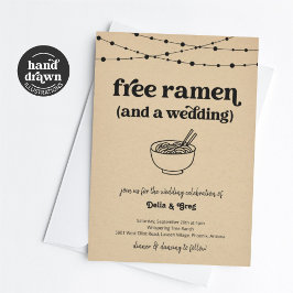 Fri Ramen Funny bröllopsinbjudan Inbjudningar
