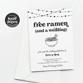 Fri Ramen Funny bröllopsinbjudan Inbjudningar