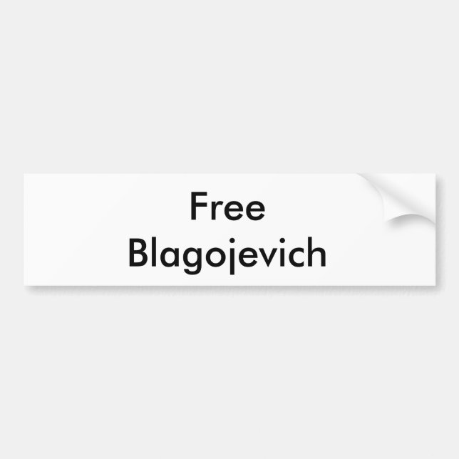 Fri Rod Blagojevich bildekal (Framsidan)