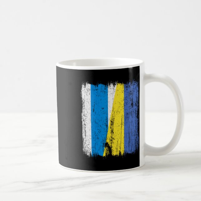 Fri Ryssland Ukraina Halv Flagga Rysk Opposition U Kaffemugg (Höger)