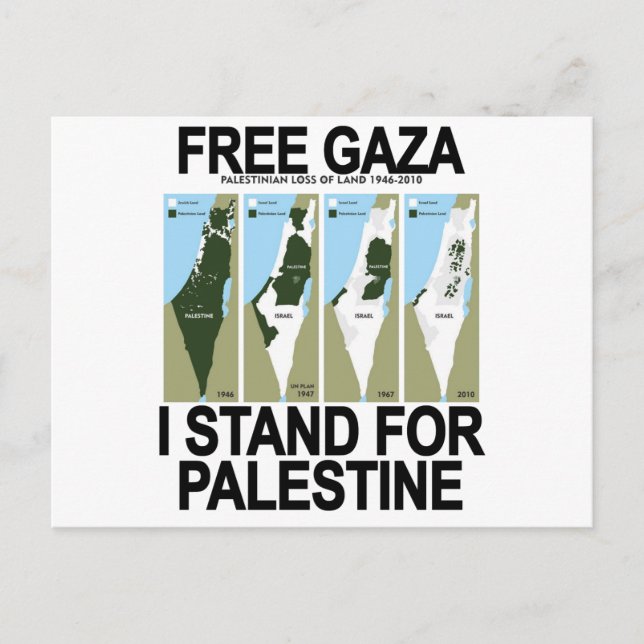 FRI SÄKER GAZA PALESTINE.png Vykort (Framsida)